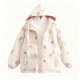 Women's Cute Strawberry Print Hooded Puffer Jacket